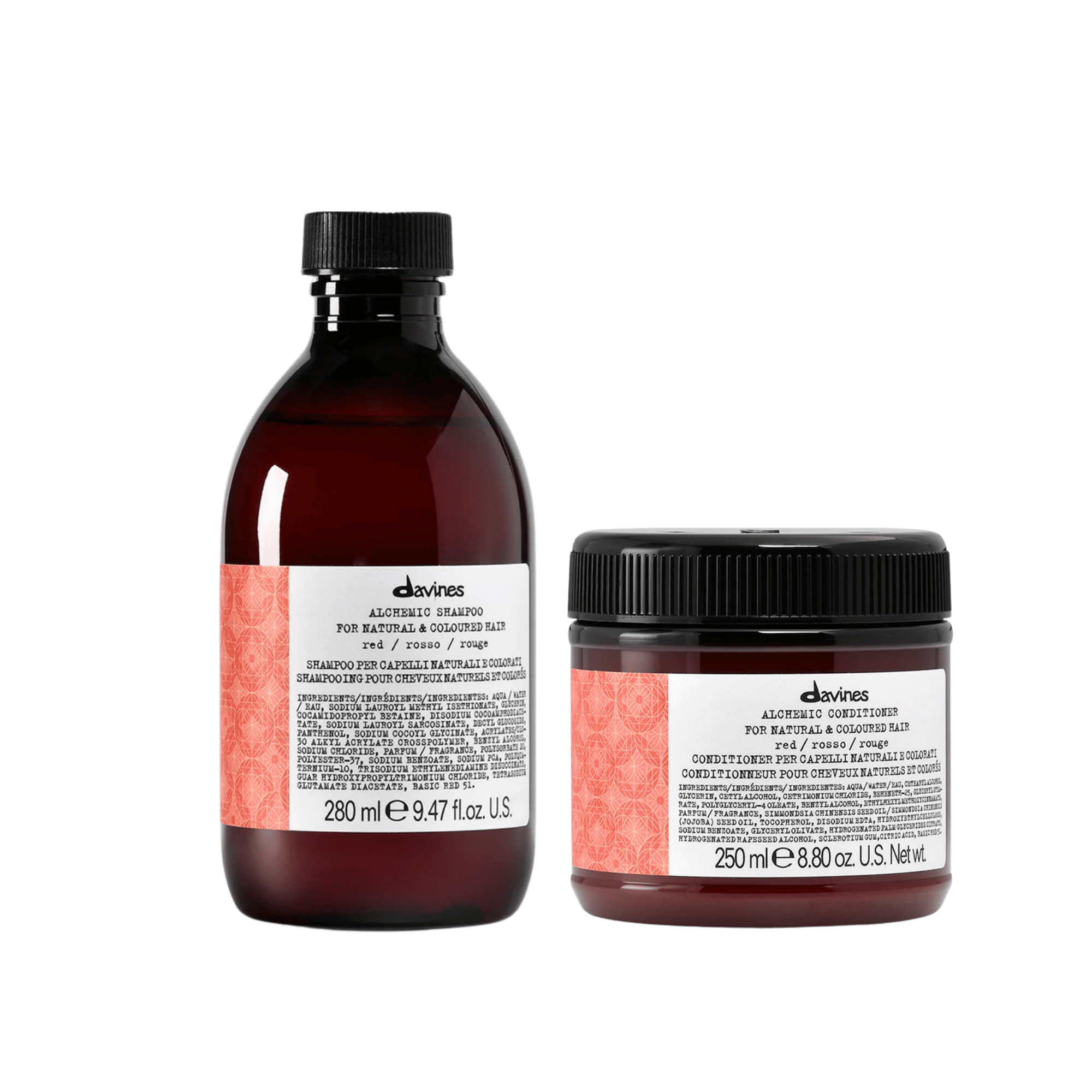 Davines Alchemic Red Soğuk Kırmızı Saçlar için Bakım Seti ( Şampuan 280ml + Saç Kremi 250ml )