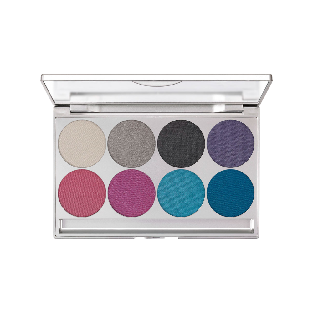 Kryolan Viva Brilliant Color Palette FR1 8 Renkli Işıltılı Far Paleti Art 9108