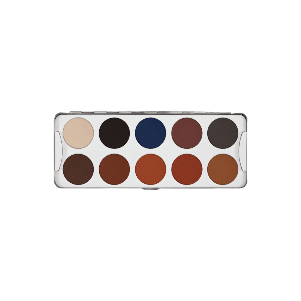 Kryolan Eye Shadow Palette Shading Matt 10 Renkli Far Paleti Art 5334